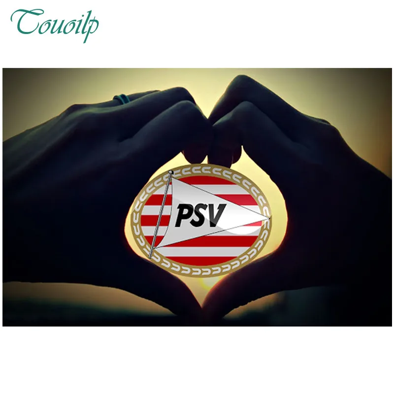 Полная квадратная и круглая Алмазная вышивка love PSV футбольный бейдж 5d алмазная