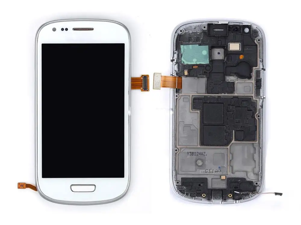 White With Frame Супер AMOLED 4,0 ''ЖК-дисплей для SAMSUNG GALAXY S3 Mini i8190 i8190N i8195 ЖК-дисплей кодирующий преобразователь сенсорного экрана в сборе рамка - Цвет: White With Frame