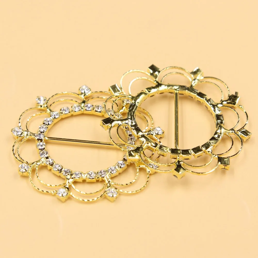 Цветочные пуговицы золотые хрустальные стразы пряжки-ползунки пригласительные