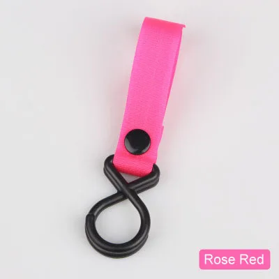 Rose Red Аксессуары для детских колясок, многоцелевой детский крюк на колесиках, удобные подвесные крючки с поворотом на 360 градусов I0148 - Цвет: Rose Red