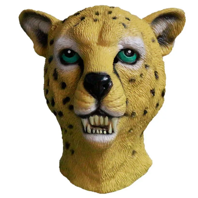 

Halloween Cosplay Leopard Head Latex Adult Animal Mask