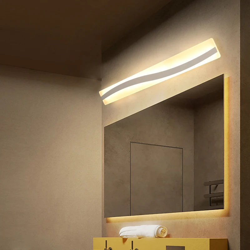 Скандинавский зеркальный светильник s ванная комната туалет простой современный