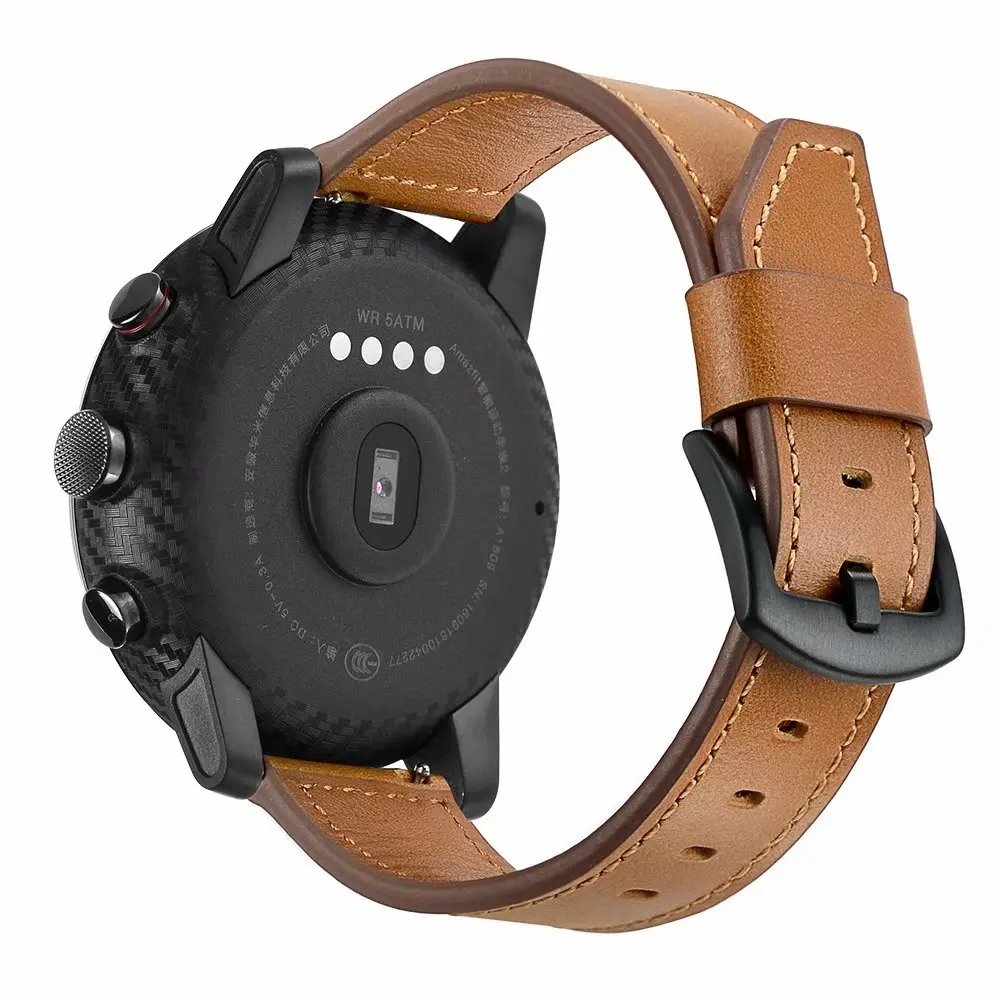 Ремешок для наручных часов Xiaomi Huami Amazfit 2 1 Strat Pace кожаный браслет Huawei Pro Gear S3 22
