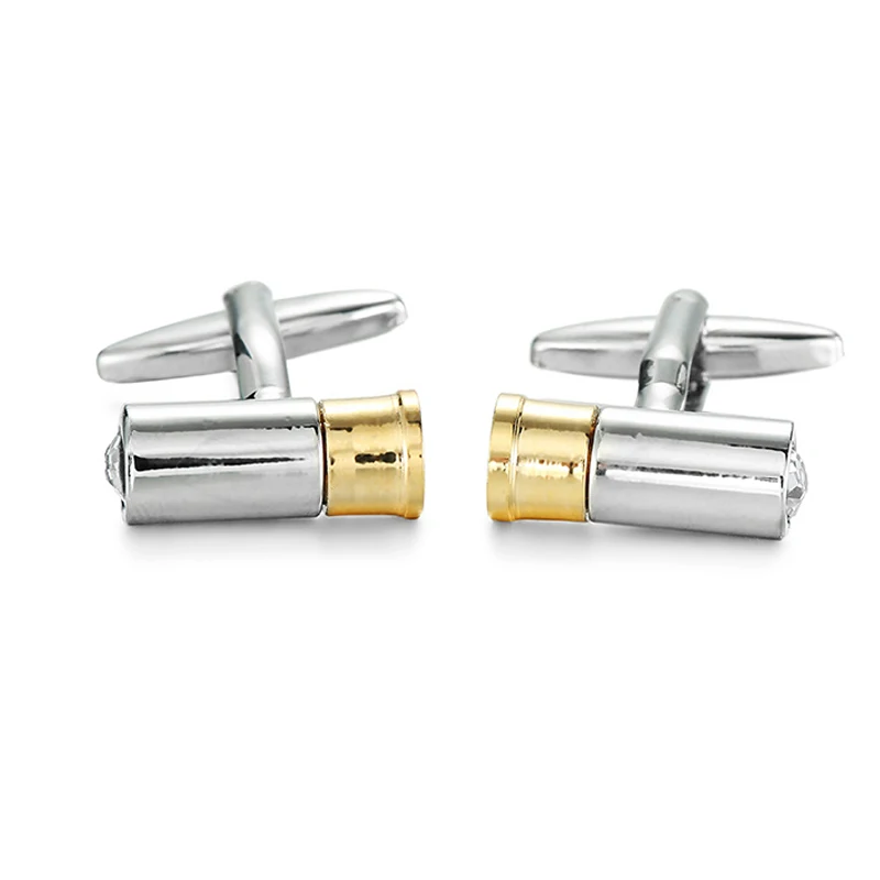 

WN new high quality brass silvery bullet Cufflinks men French shirt Cufflinks