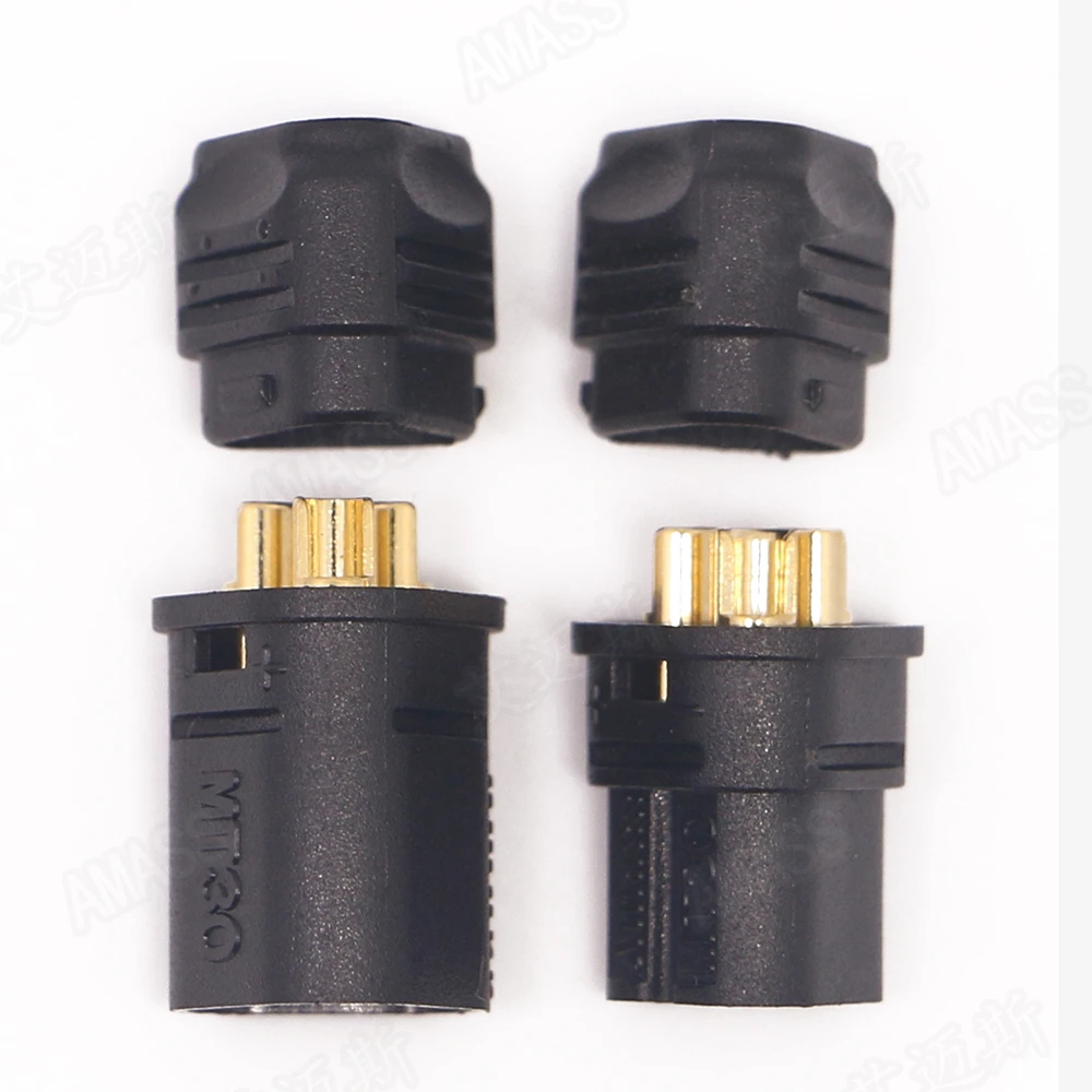 

5pcs Amass MT30 Black Three-hole connector 2mm gold plated banana plug AMASS model accessories
