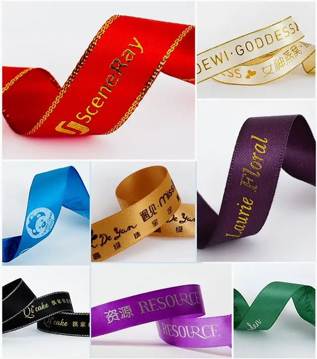 Популярный специальный логотип шеврон напечатанный Grosgrain лента