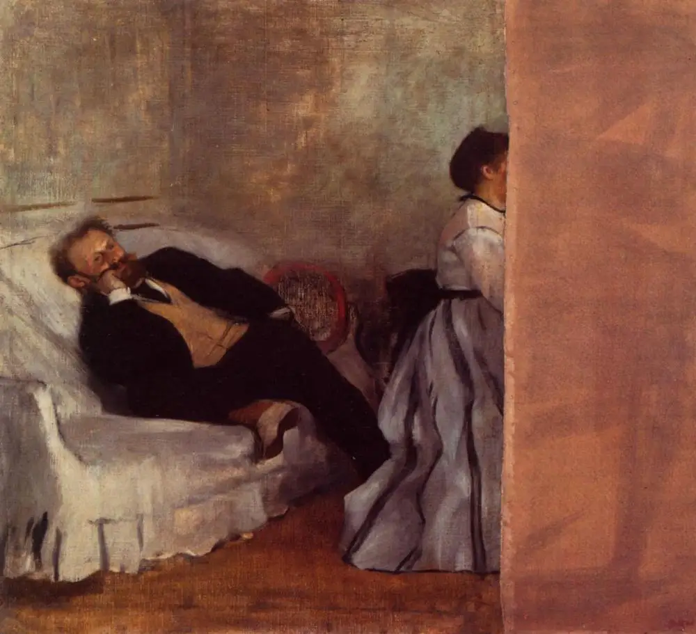 Картина маслом размножающаяся на льняном холсте M. and Mme Edouard Manet от edgar degas