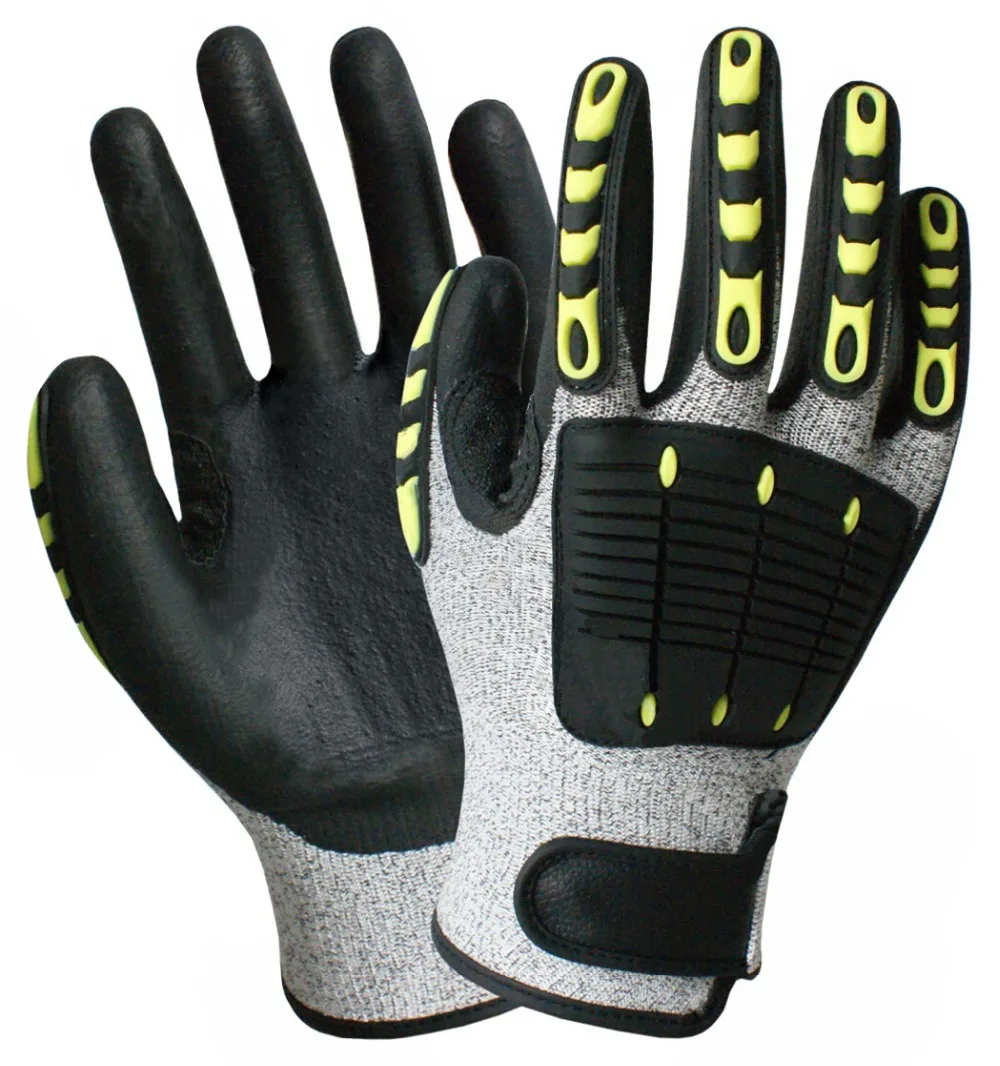 Антивибрационные перчатки амортизирующие защитные для порезов 5 дюймов защиты