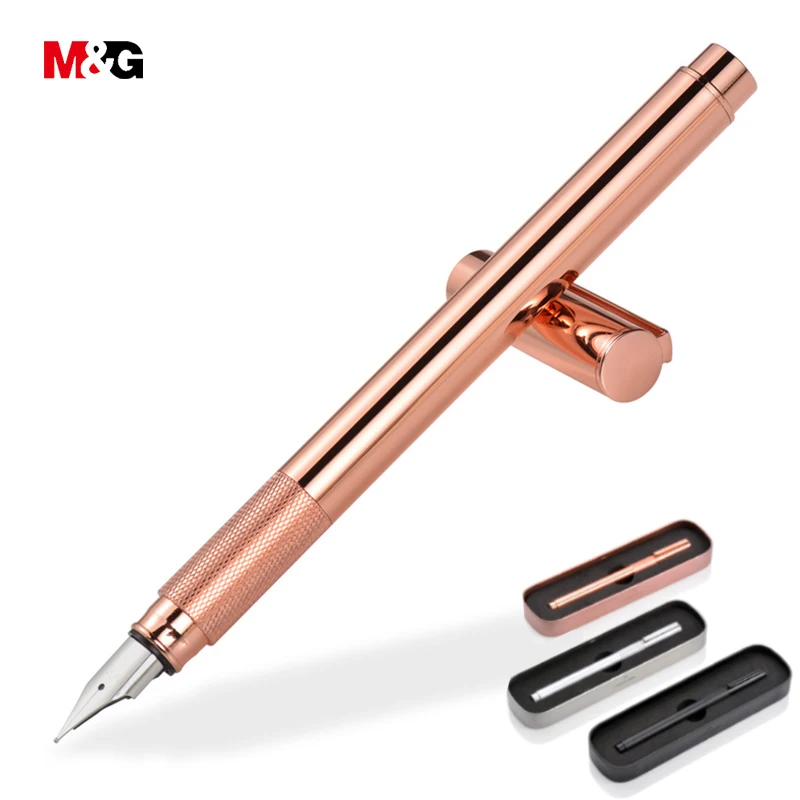Перьевая ручка M & G, Классическая, полностью Металлическая, для школы, элегантные канцелярские принадлежности, офисные высококачественные р... от AliExpress WW