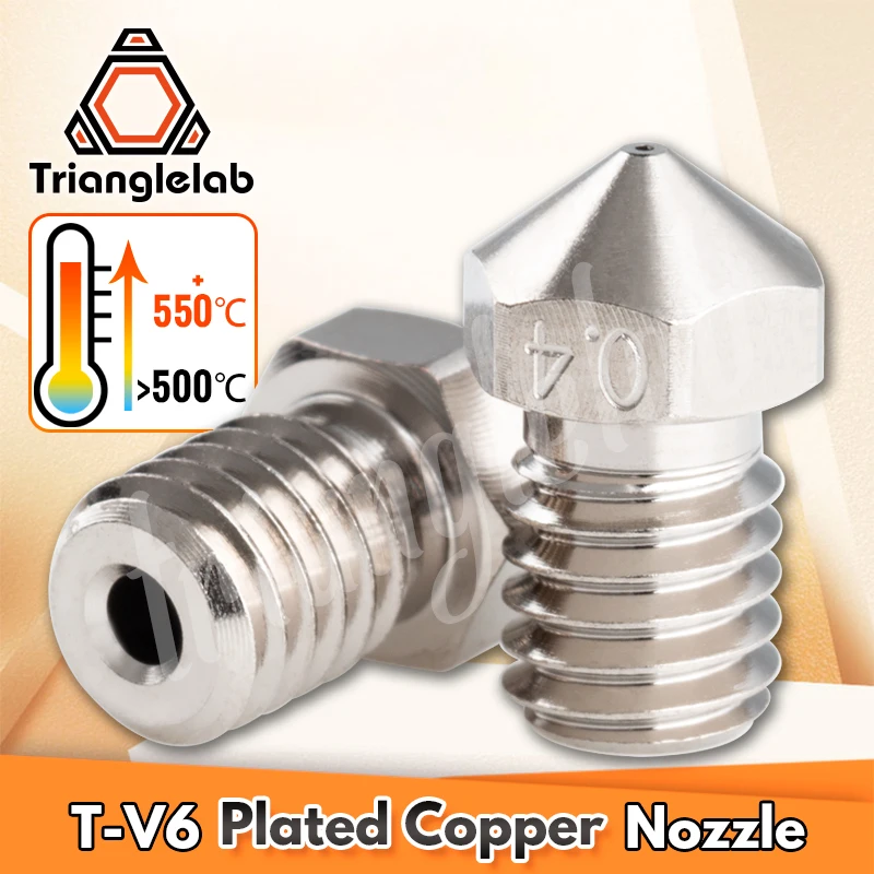 trianglelab V6 Plated Copper Kit NOZZLE + Heat BLOCK+ TC4 Titanium alloy Heat Break  for PETG carbon fiber PEI PEEK ABS NYLON