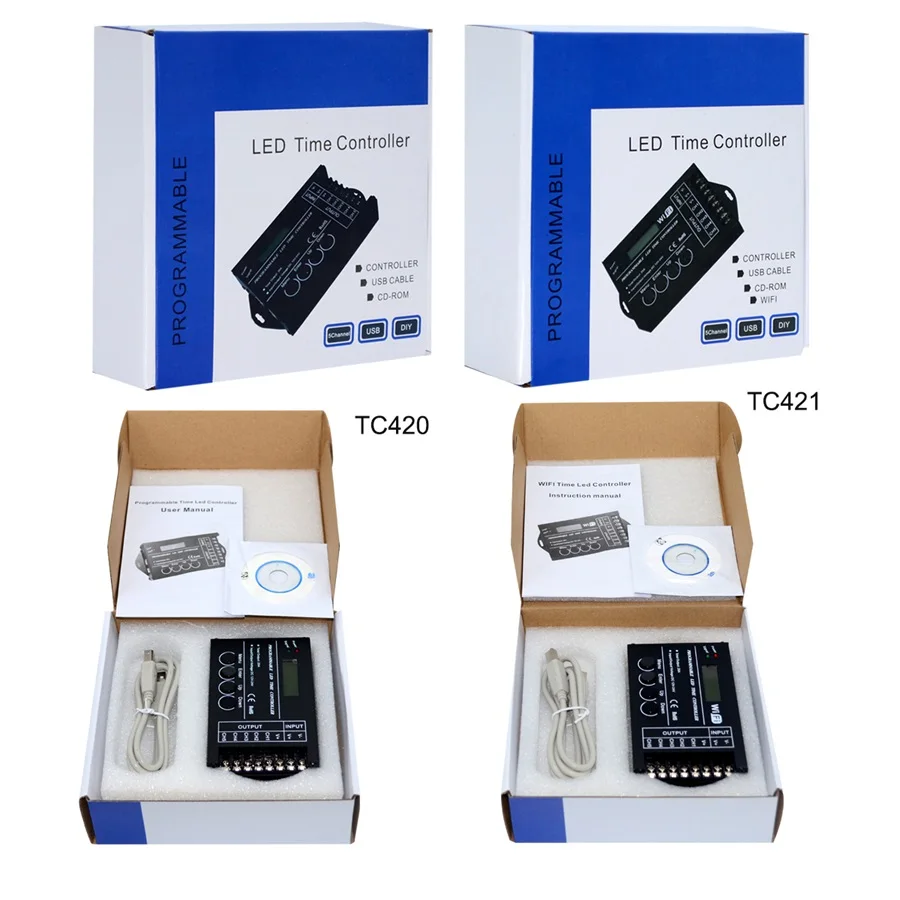 RGB LED контроллер программируемый TC420/TC421 12 в пост. Тока/24 В 5 каналов общий выход 20 А