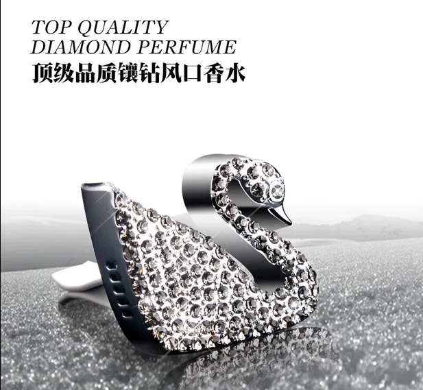 2 шт. лебедь форма карты клип автомобиль Стайлинг алмаз авто запчасти автомобиля