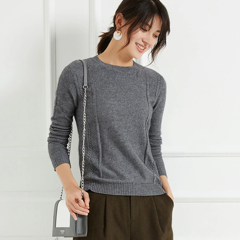 GABERLY Soft Cashmere O-neck Twisted Sweaters and Pullovers Women Autumn Winter Stripe Jumper Sweater Female Top Knitted Brand | Женская