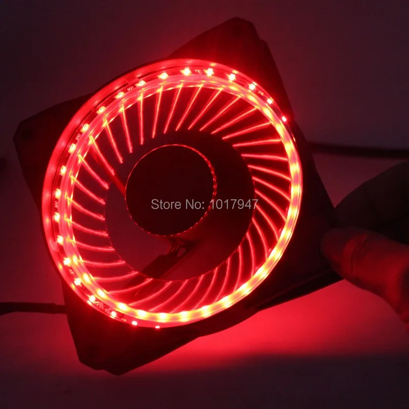 10 шт./партия Eclipse красный светодиодный вентилятор Ультра тихий беззвучный 120 мм 12