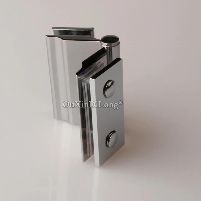 Высокое качество 2 шт медные стеклянные дверные петли бескаркасные душевые двойные двери открывающиеся петли стеклянные свободно угловые кронштейны