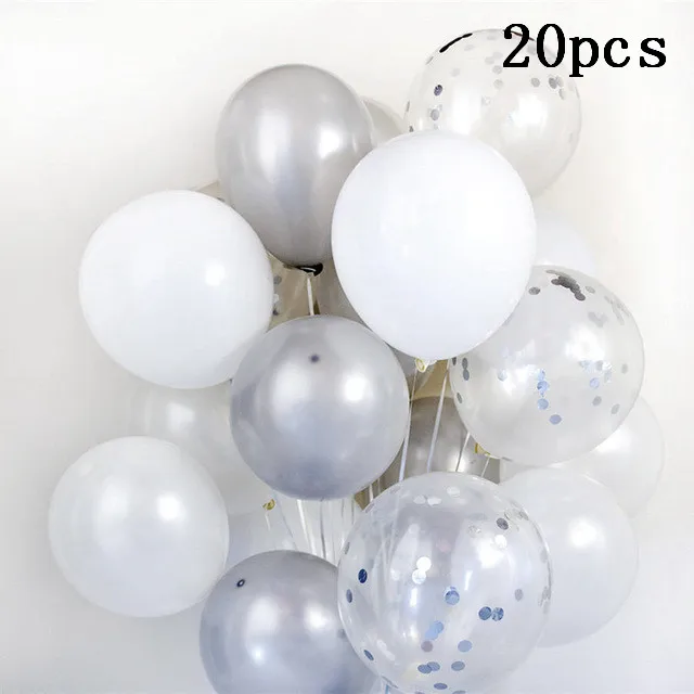 20pcs 20 шт Радужный Единорог воздушные шары золотой розовый воздушный шар "Конфетти" Свадебный день рождения декоративный латексный шар надувные воздушные шары - Цвет: 20pcs