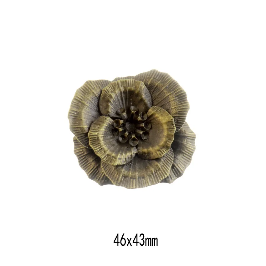 Flower-6 2 шт. античная бронза/белый K филигранные цветочные обертки разъемы украшения ремесла подарок украшения DIY - Цвет: Flower-6
