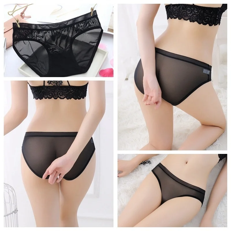 3 шт. Дамское Сетчатое нижнее белье трусы трусики стринги Ropa Interior Femenina кружевные
