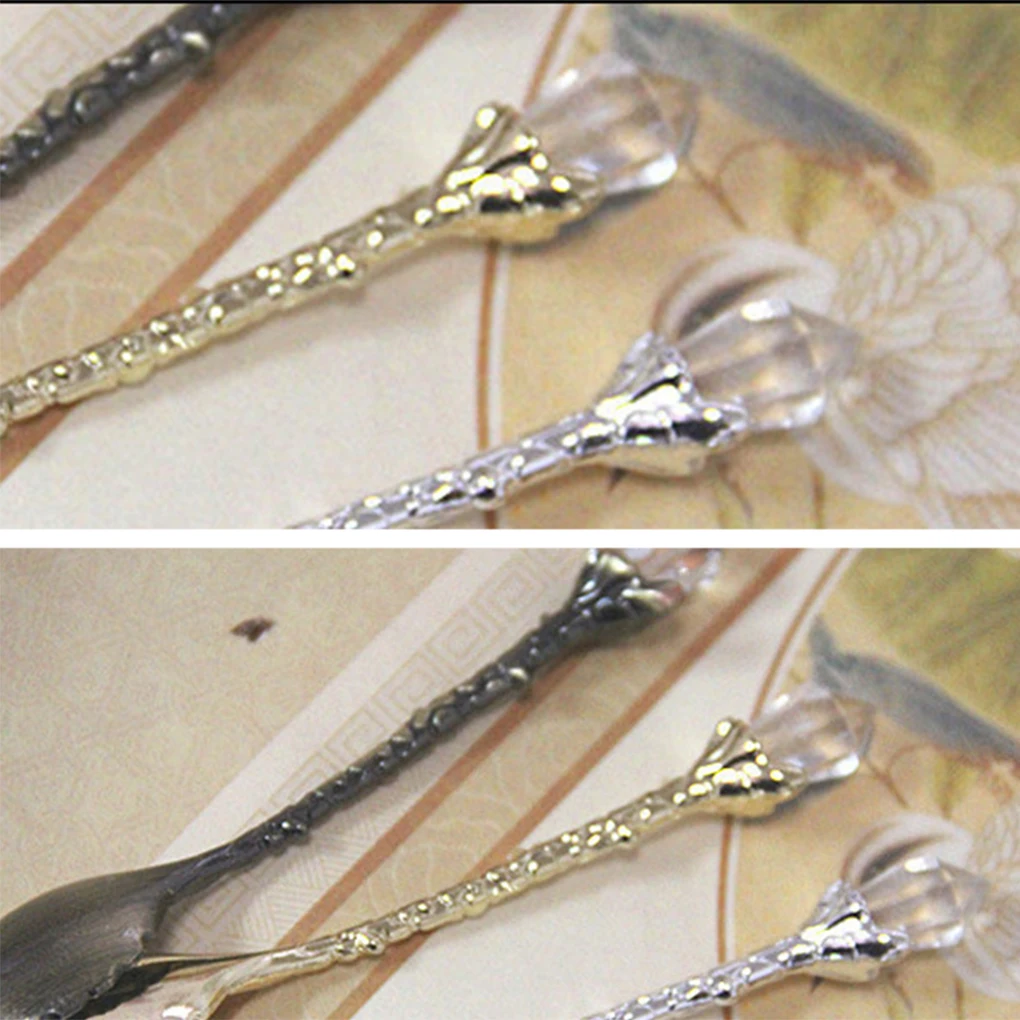 Vintage royal style Crystal Head Bronze Carved Coffee Spoon Tea Icecream Scoop Flatware Home Cutlery | Дом и сад
