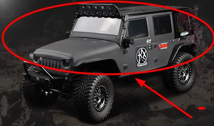 Корпус для тяги хобби основатель 1/8 RC металлический RocK Cralwer 4x4 грузовик wheebase 374 мм