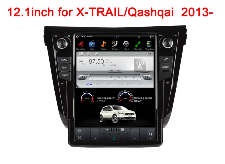12 1 дюймовый большой сенсорный экран android 9 0 tesla style автомобильный dvd плеер для NISSAN X