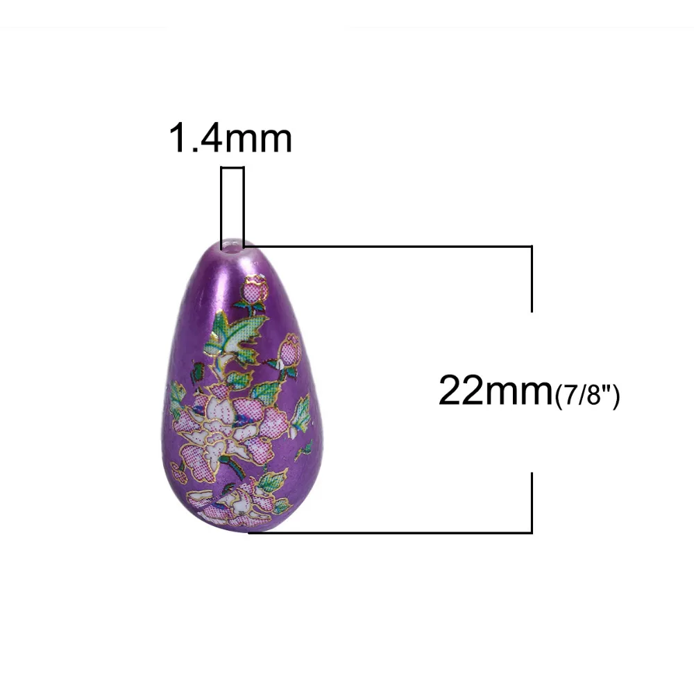 DoreenBeads акриловая живопись винтажные японские разделительные бусины Tensha капля