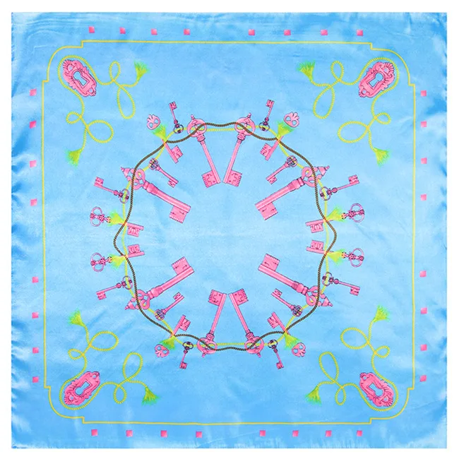 2018 New Luxury Brand Women Twill Silk Scarf Striped Dot Pattern Neckerchief Print Fashion Small Square Scarves | Аксессуары для