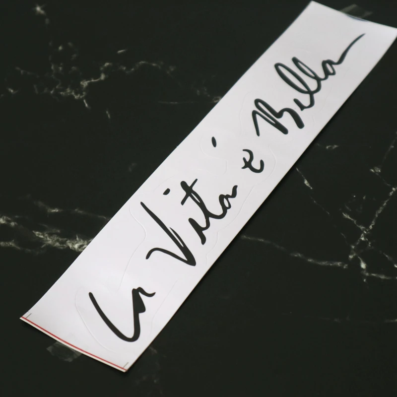 

CK2754#25*5cm Italian La vita e bella, life is beautiful funny car sticker printed PVC decal car auto stickers for car styling