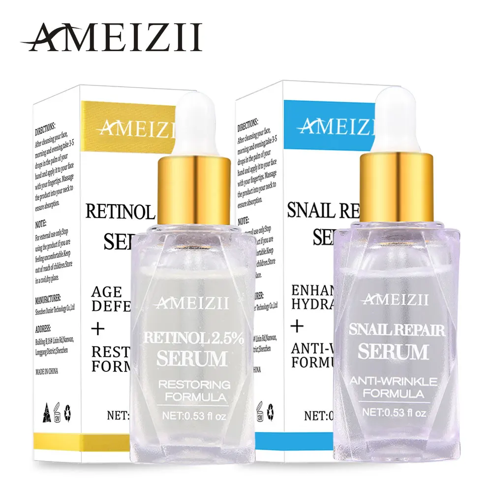 AMEIZII ретинол 2.5% Сыворотки Улитка восстановление и Отбеливание Укрепляющий крем