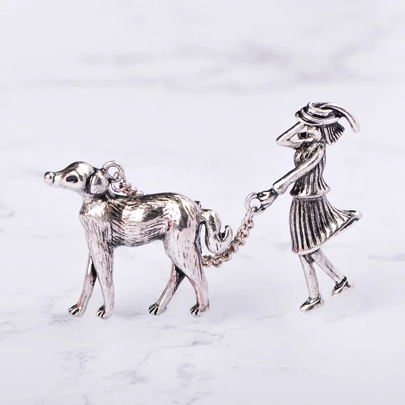 Женская Винтажная брошь Blucome в форме цепочки животного для девочек ювелирное