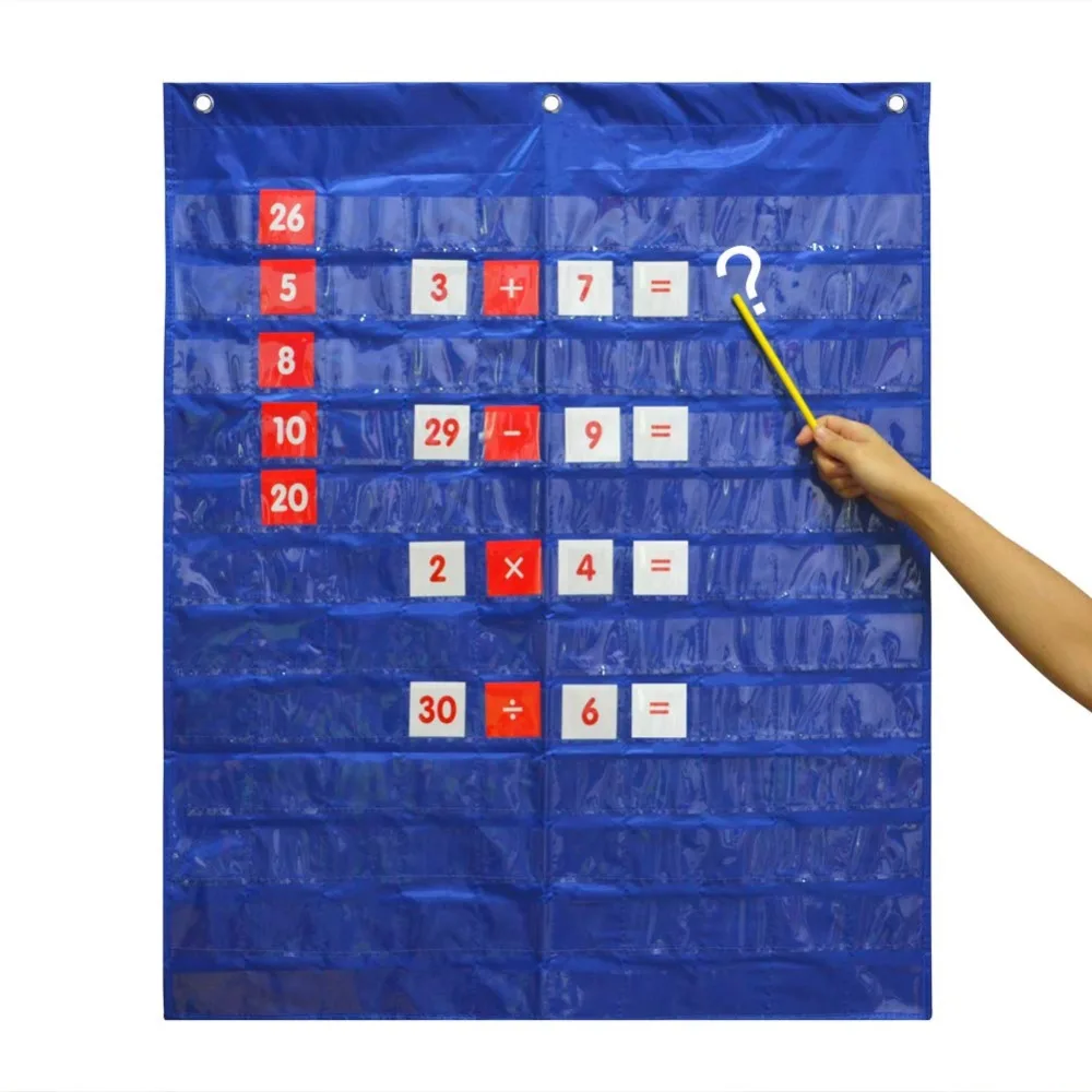 Godery Numbers Teaching Pocket Chart, Numbers 1-120 Board Chart in Classroom & Home, 130 Pieces Cards