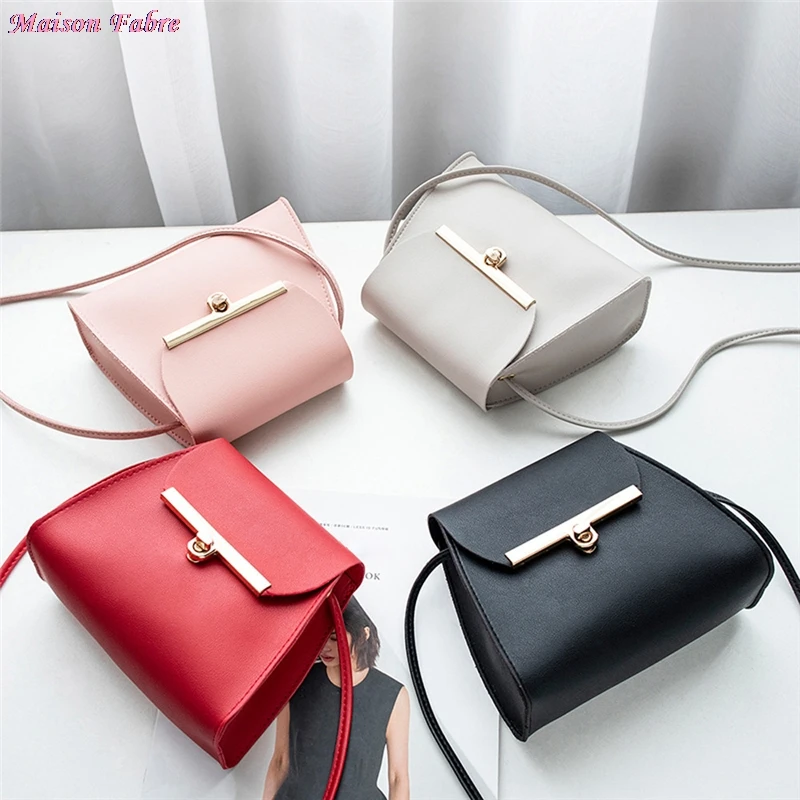 Модная женская однотонная кожаная сумка через плечо тоут мессенджер для женщин