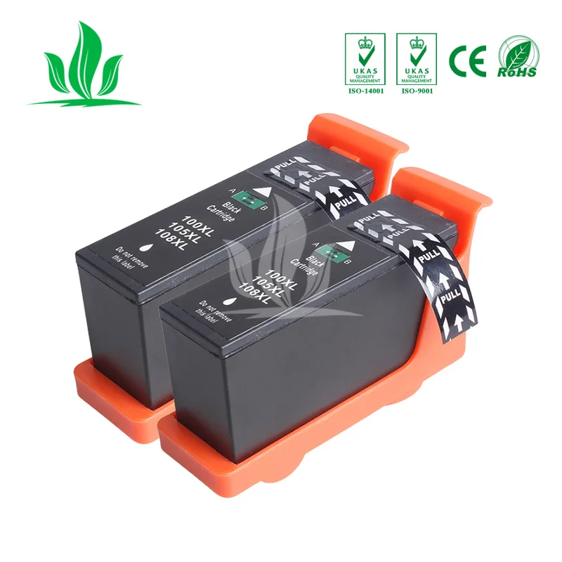 2 X 100XL чернильный картридж совместимый для 108XL Lexmark S305/S405/S505/S605/Pro205/705/805/905 принтеров
