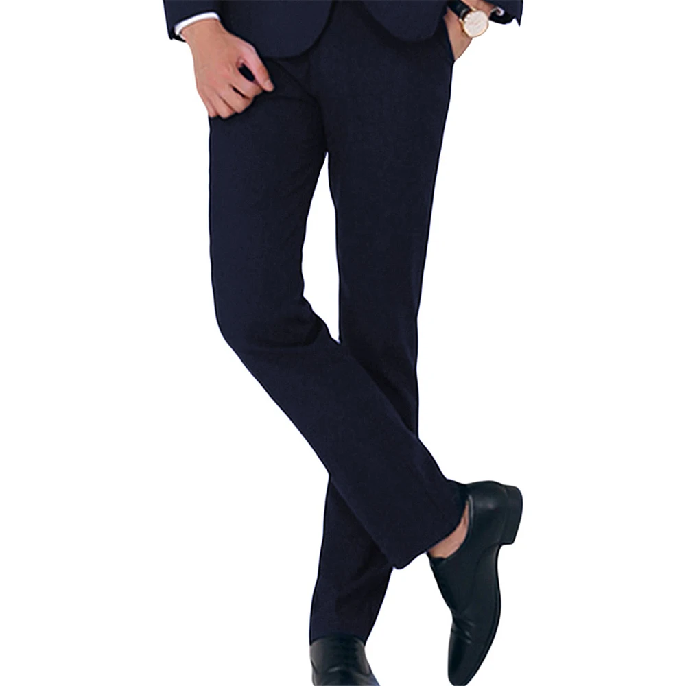 YUNCLOS деловой мужской костюм куртка свадебное платье-пиджак и брюки Slim Fit морские