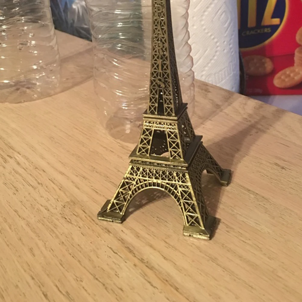 5-13 см Effiel Tower фигурки бронзовая Парижская башня Металлические ремесла Статуэтка домашний декор сувенирная модель детские игрушки#0901