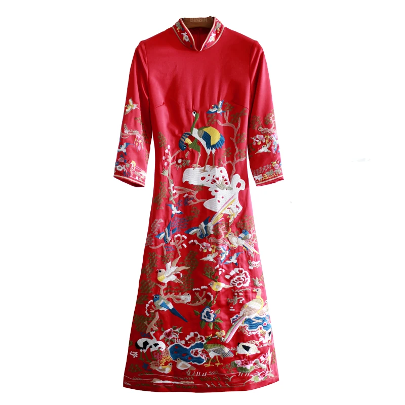 Вышитые китайские свадебные платья Чонсам для женщин|cheongsam top|traditional cheongsamtop cheongsam |