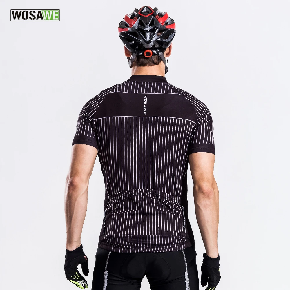 WOSAWE мужская летняя велосипедная майка с коротким рукавом MTB рубашка принтом