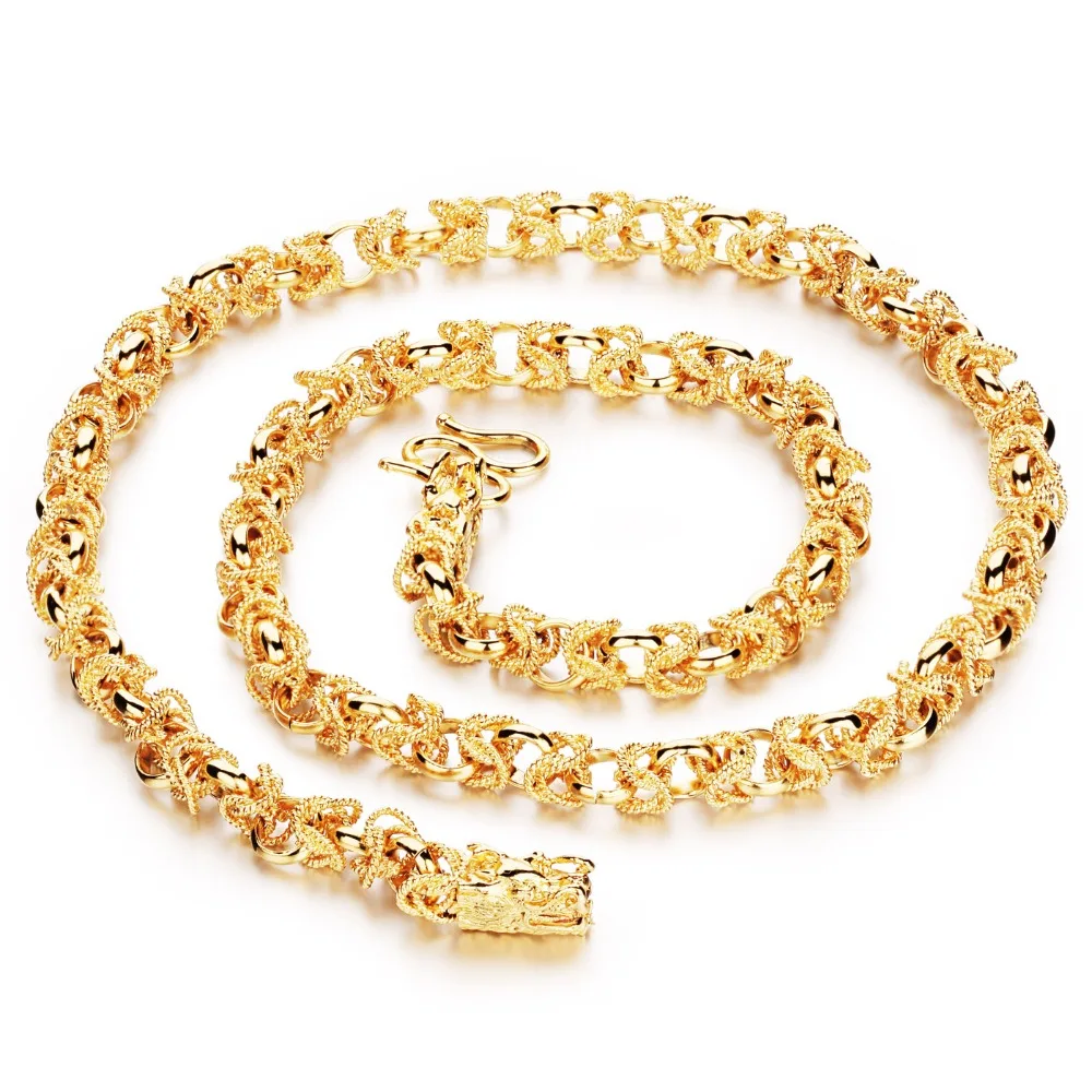 

42 г Вес 24 ''мужские и женские модные популярные золотые украшения ожерелье цепочка с застежкой дракона