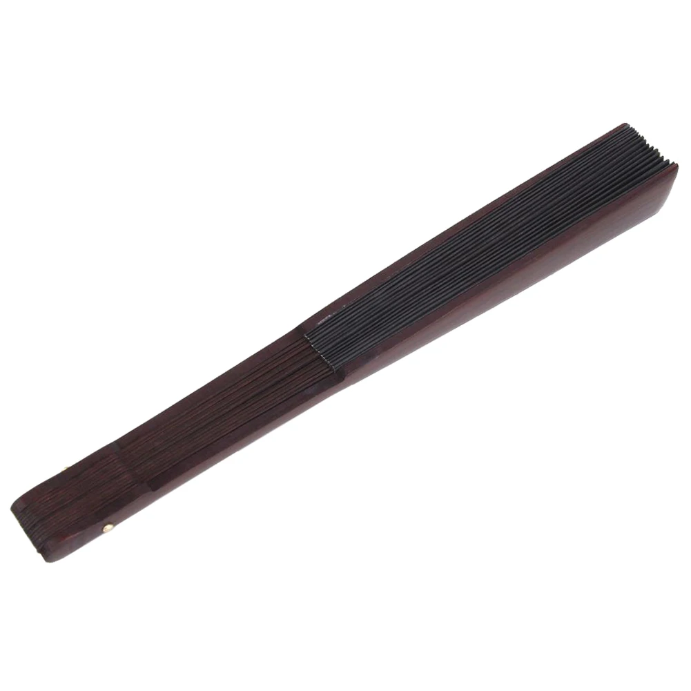ALIM Hand Fan Folding Blank Calligraphy Writing Dancing for Men's 33cm - Black | Party Favors
