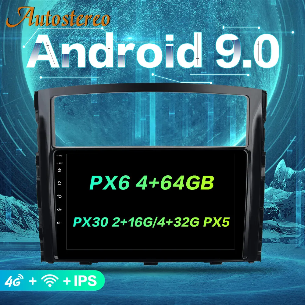 Android 9 DSP max64GB автомобильный gps-навигатор без dvd-плеера для MITSUBISHI PAJERO V97 V93 Shogun Montero 2006+ магнитофон блок ips