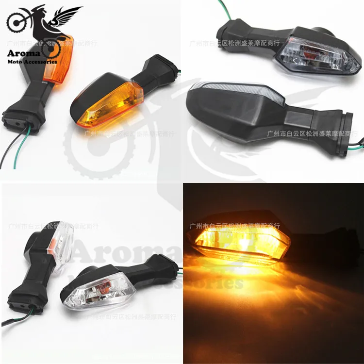 Желто серые прозрачные линзы для мотоциклов Kawasaki ninja 300 Z1000|flasher turn signal|flasher lightflasher