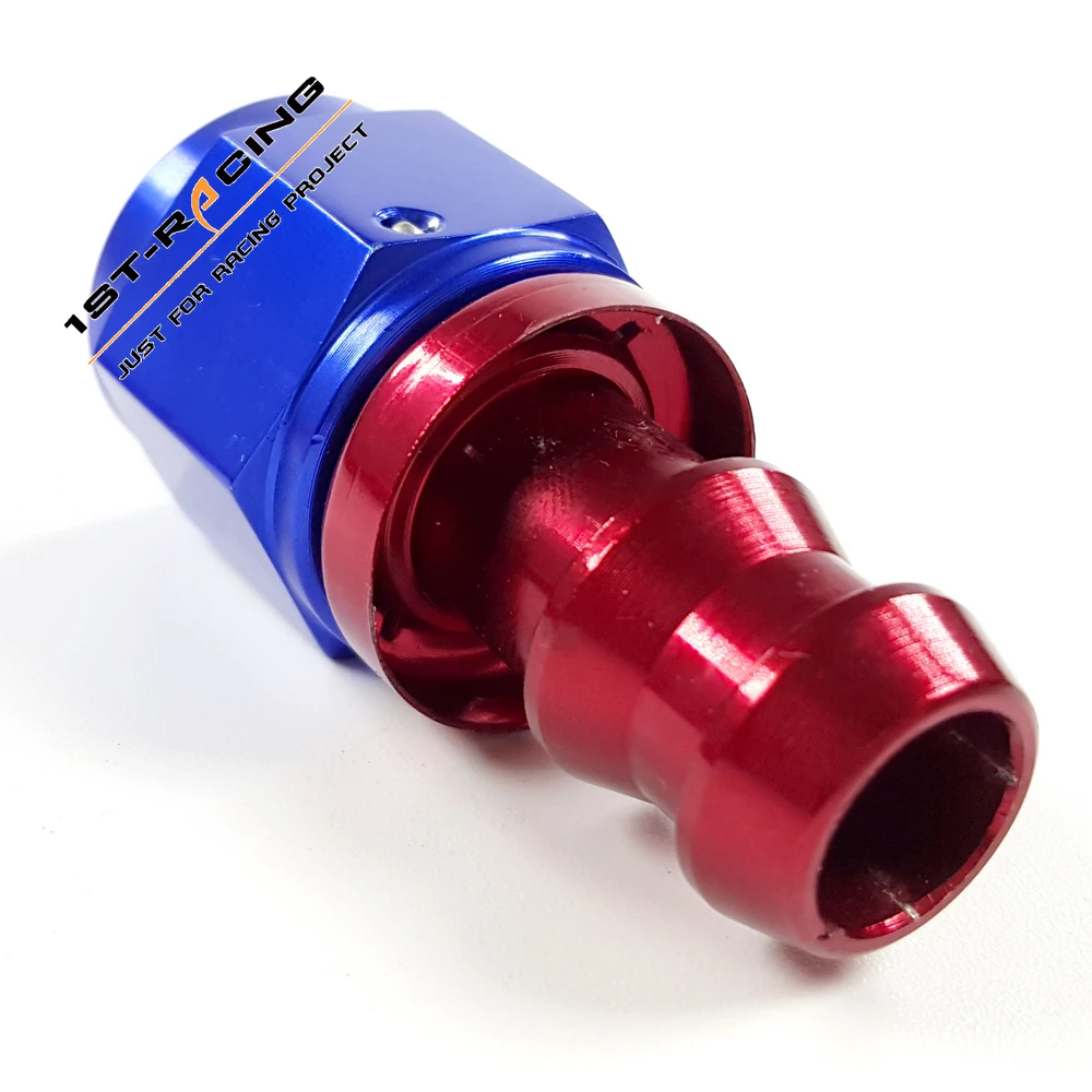 Универсальный прямой фитинг для шланга 8 штук красный + синий T6061 Алюминиевый