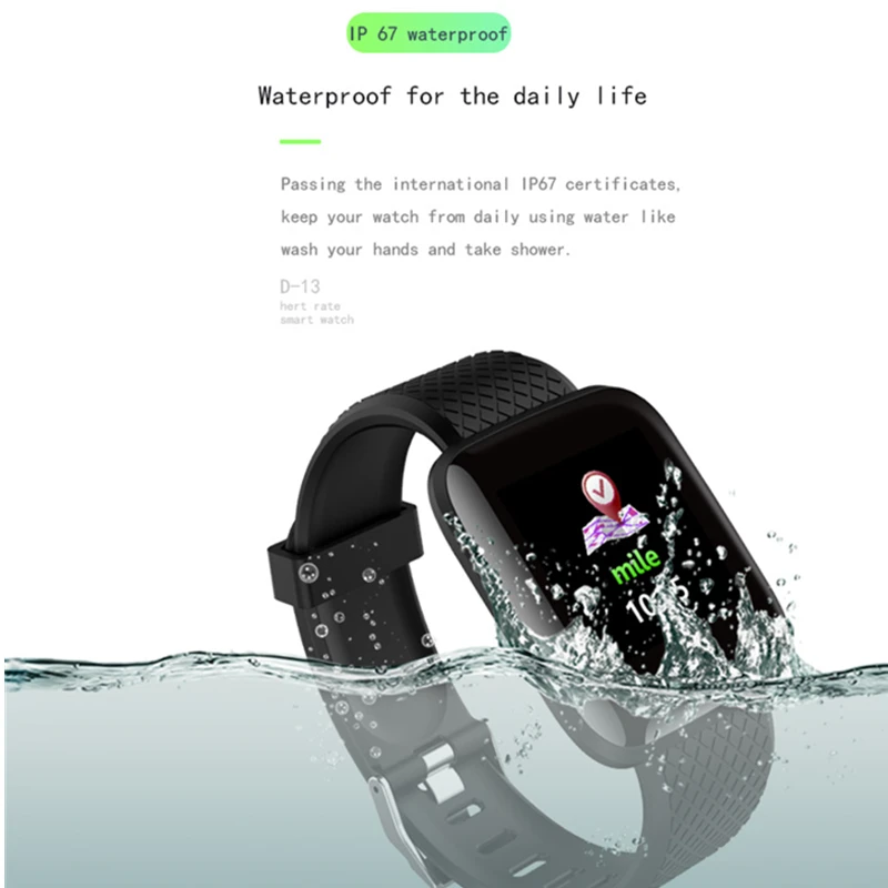 Спортивные Смарт-часы OLED цветной экран Android часы водонепроницаемый фитнес-трекер