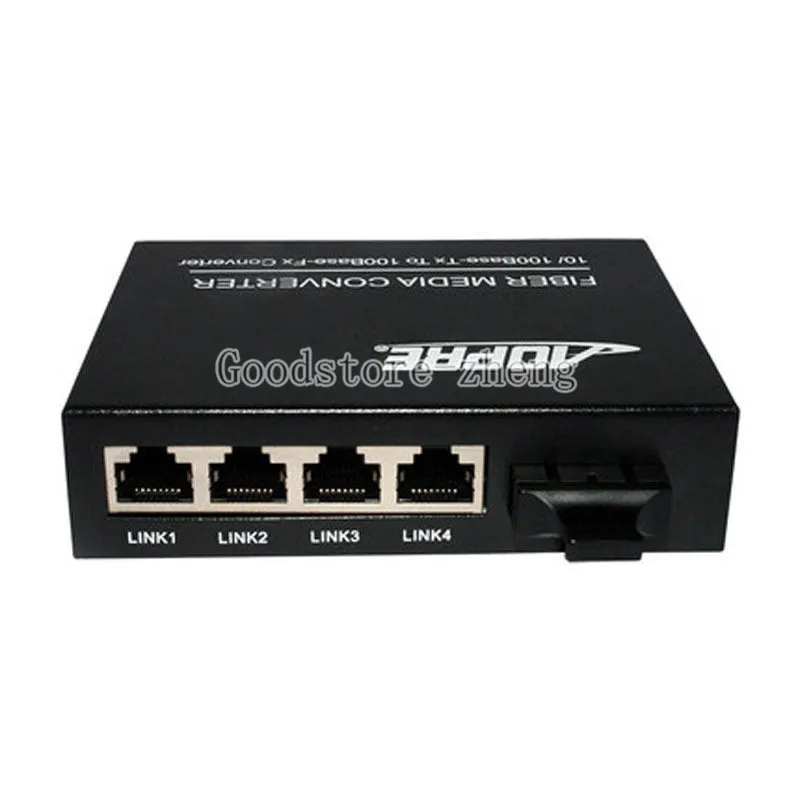 Волоконно оптический медиаконвертер с 4 RJ45 2 SC волоконным портом для HD камеры|2