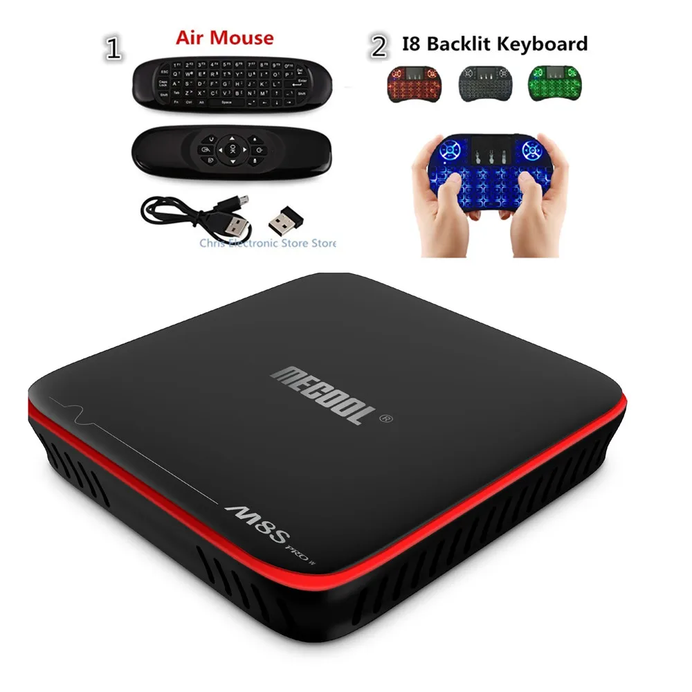MECOOL M8S PRO W ТВ BOX Smart Android 7 1 Amlogic S905W 2 4 ГГц Wi-Fi K HD Media Player Декодер каналов кабельного