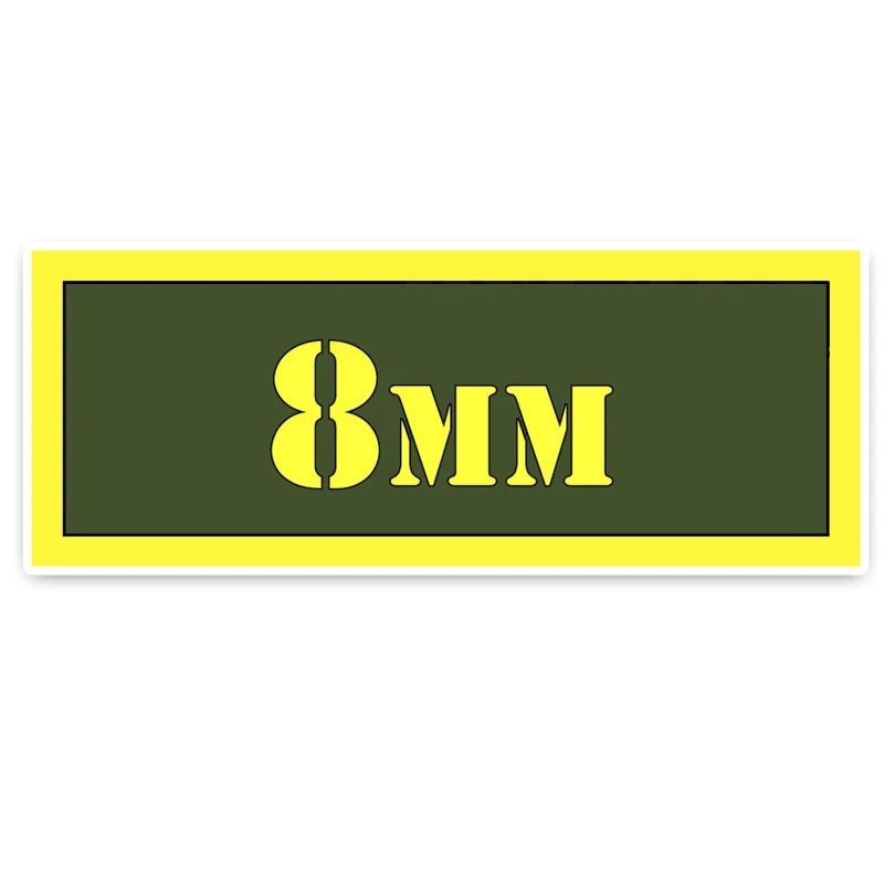 

YJZT 10.7CM*4CM Funny 8mm Ammo Wonderful Motorcycle PVC Car Sticker Decal 5-0025
