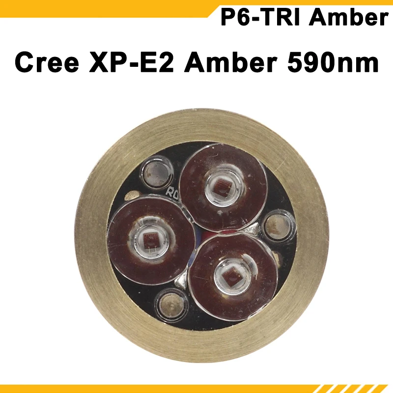 KDLITKER P6 TRI Triple Cree XP E2 желтый 800 нм люмен 3V 9V 5 Mode Color P60 Drop in Module (диаметр. 26 мм)|Фонарики
