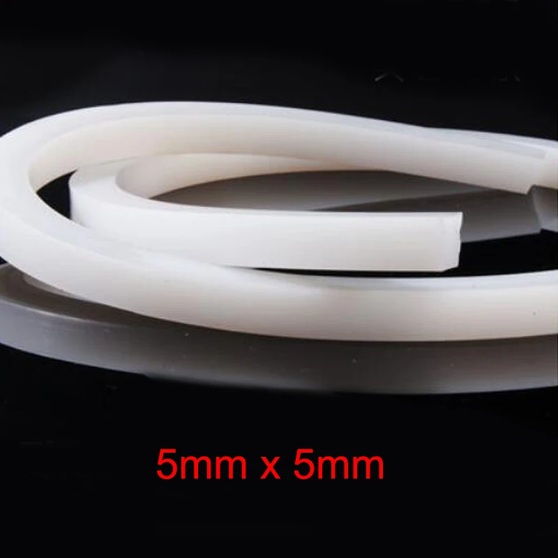 

5mm x 5mm High temperature resistant solid silicone rubber sealing strip weatherstrip