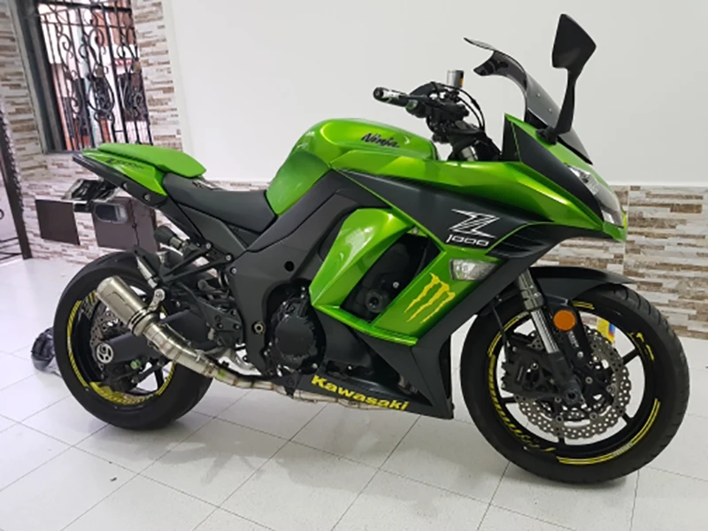 Z1000 мотоцикл глушитель выхлопной трубы среднего подключения трубы скольжения на выхлопные Baffles трубы для Kawasaki Z1000 2010
