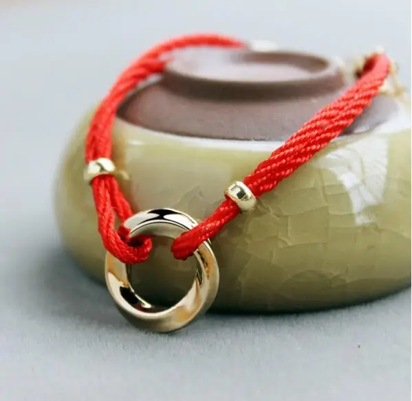 

red rope chaintring copper circularity charm couple Lovers women man party bracelets fashion jewelry top quality